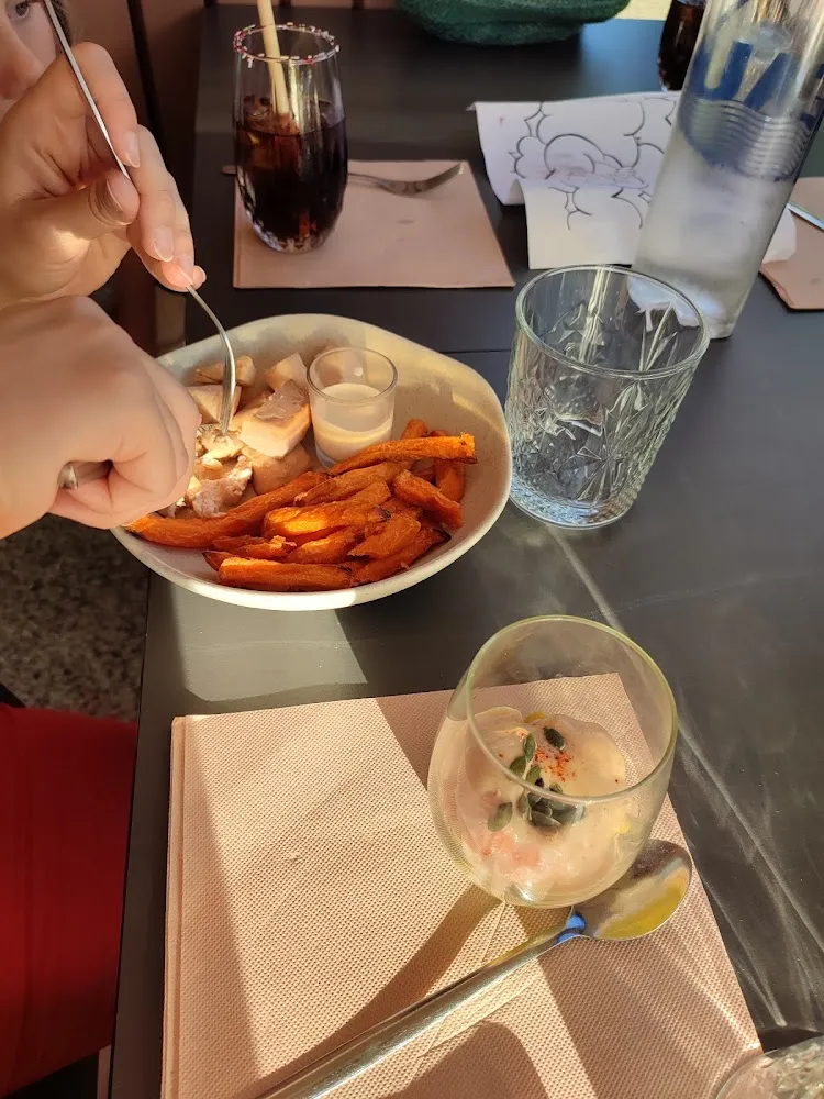 Frite de Patate Douce Et Poulet